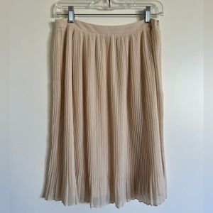 Nordstrom Leith Cream Pleated Skirt